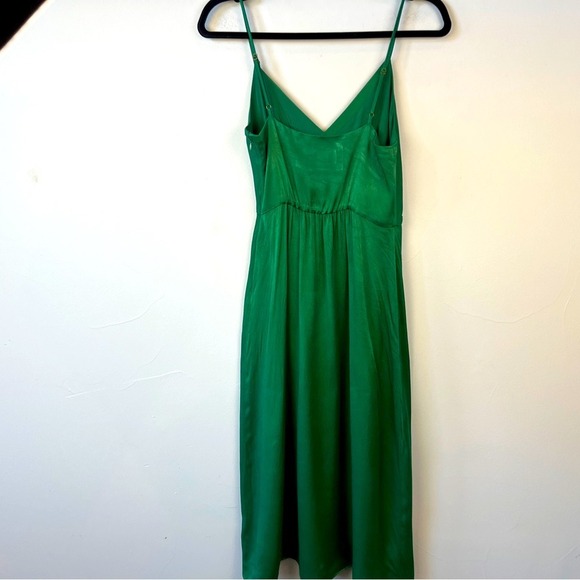 Anthropologie Giverny Midi Slip Dress Emerald Green SZ‎ 0 Wedding Guest - Picture 11 of 11